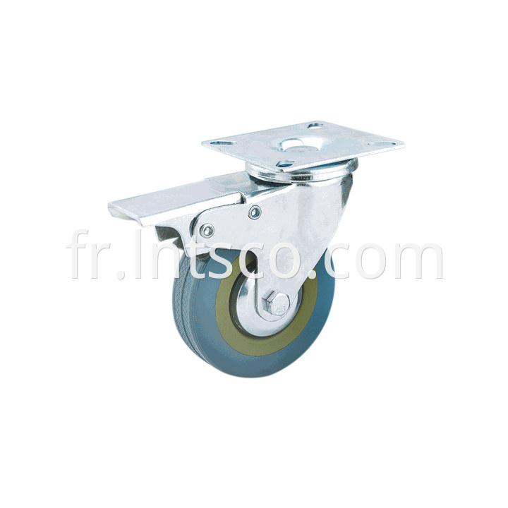 Grey Rubber Brake Casters Jpg